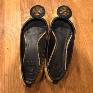 Tory Burch straw ballet flats